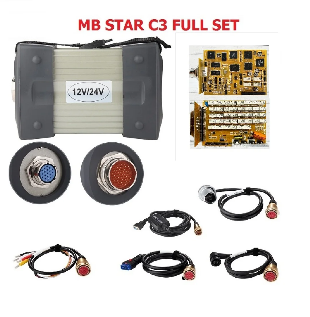 Най-добрият Чип MB Star C3 C4 C5 SD Connect Поддържа В 12 и 24 Леки и товарни автомобили Автоматични Диагностичен скенер SD Мултиплексор0