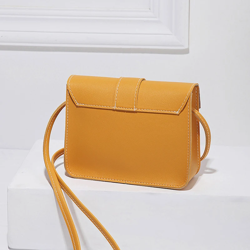 Модни Малка чанта през рамо за жени 2023, мини чанта-месинджър от изкуствена кожа за момичета, жълти чанти, госпожа чантата си за телефон2