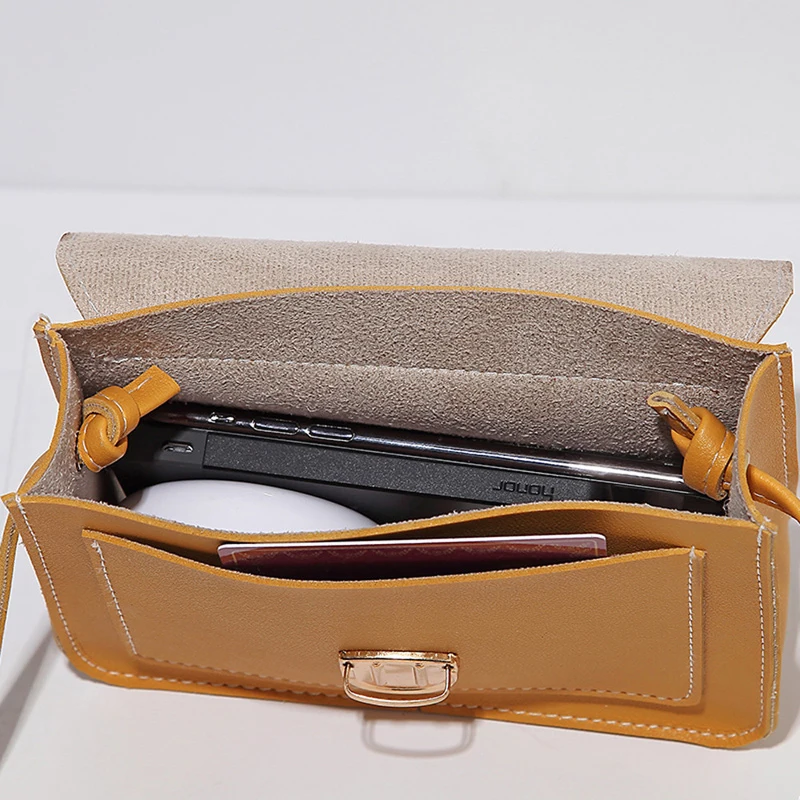 Модни Малка чанта през рамо за жени 2023, мини чанта-месинджър от изкуствена кожа за момичета, жълти чанти, госпожа чантата си за телефон4