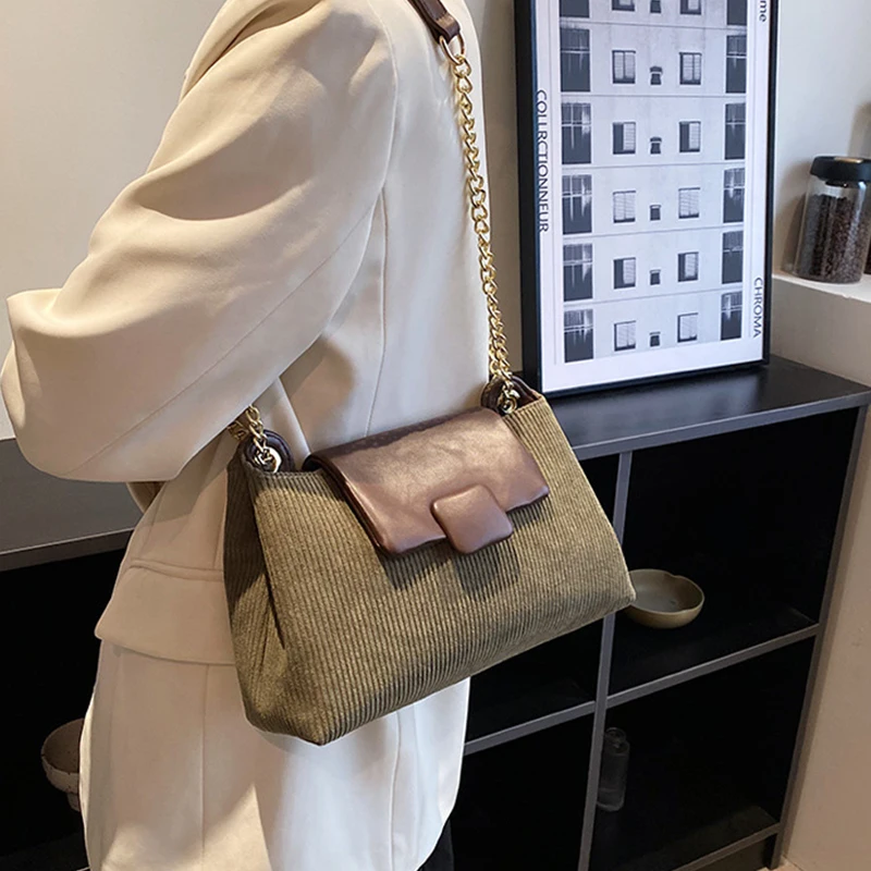 Дизайнерска Дамска чанта 2023, Пролетно Нова Модерна Чанта през Рамо, Ретро Работна Чанта за Жени, Офис Верига, Изискана Знаменитост5