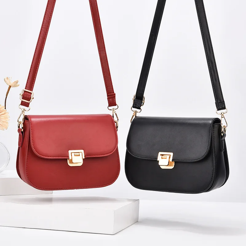 Новост 2023 Година, модерна чанта през рамо, корейската версия, просто женствена чанта през рамо с капак, малка чанта, калъф за телефон, портфейл с капак, малки чанти за ръце4