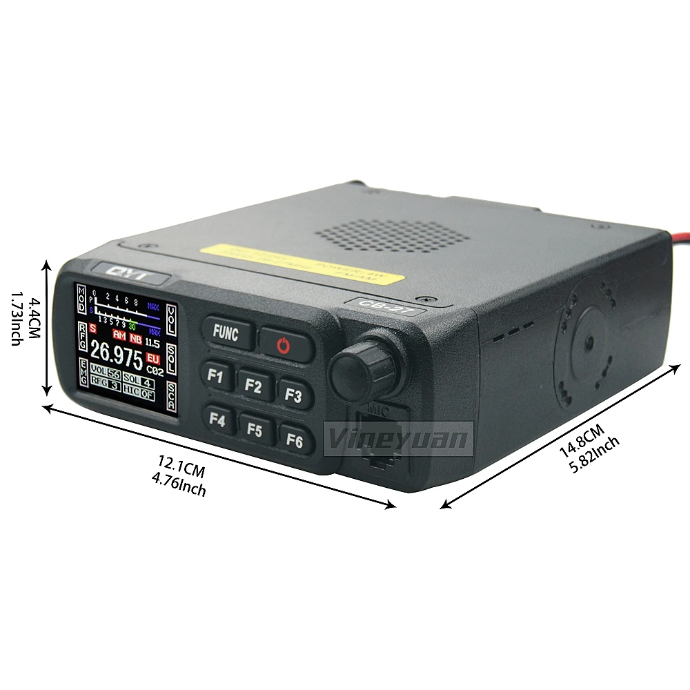 QYT CB-27 CB Радио 26,965-27,405 Mhz AM/FM 12/24 В, 4 W, екран LCD, късо Съединение, Гражданския обхват, Мультистандартное мобилно радио CB4