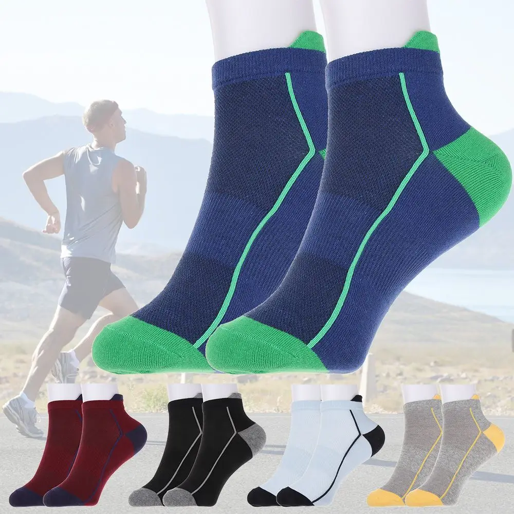 Модни бързо съхнещи чорапи до глезена, къси баскетболни тънки дишащи мъжки спортни чорапи от органичен памук0