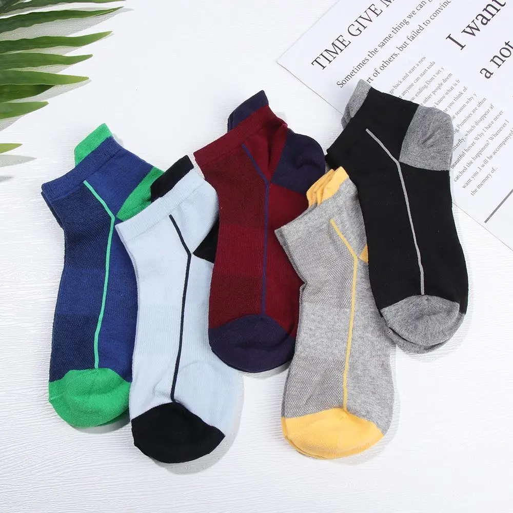 Модни бързо съхнещи чорапи до глезена, къси баскетболни тънки дишащи мъжки спортни чорапи от органичен памук1