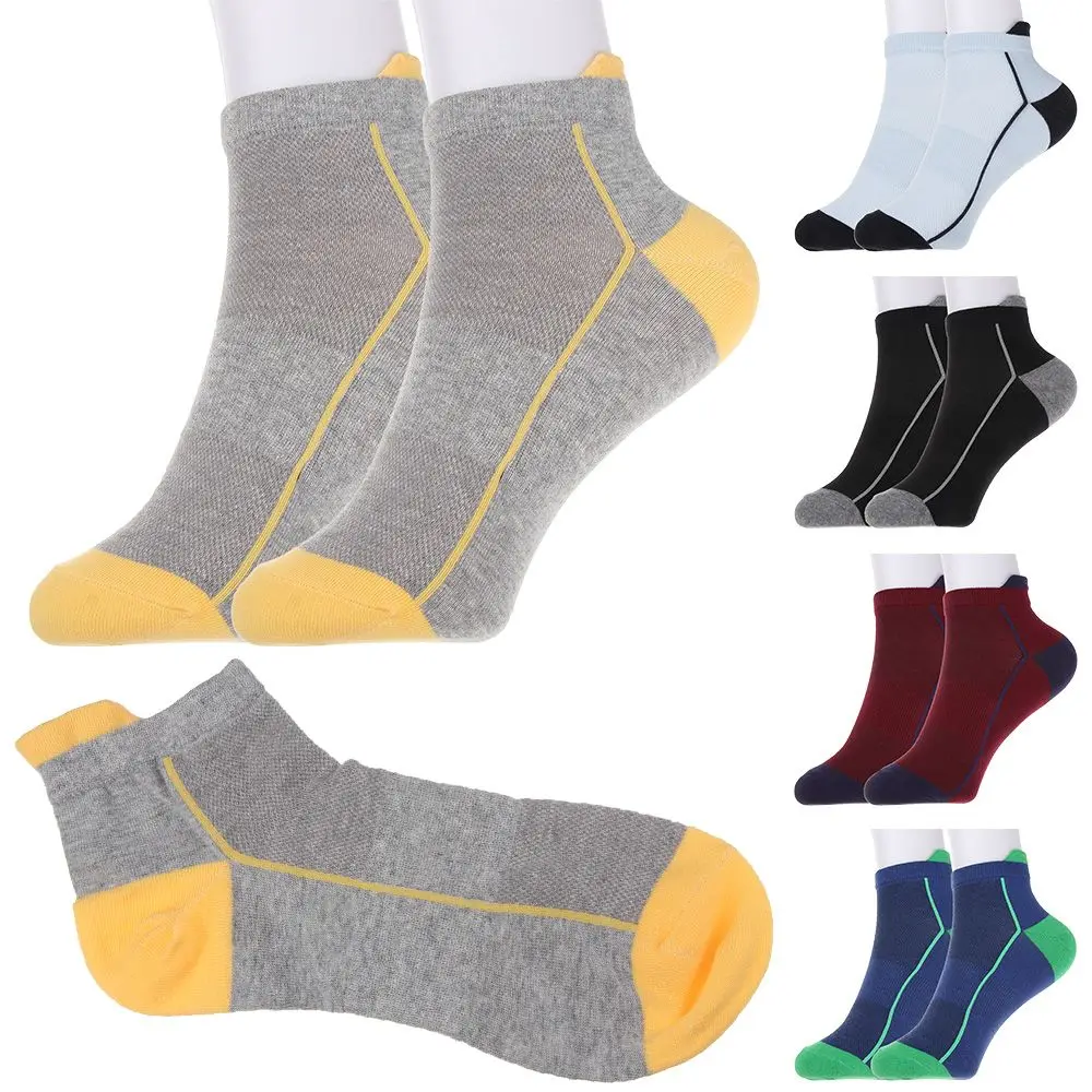 Модни бързо съхнещи чорапи до глезена, къси баскетболни тънки дишащи мъжки спортни чорапи от органичен памук2