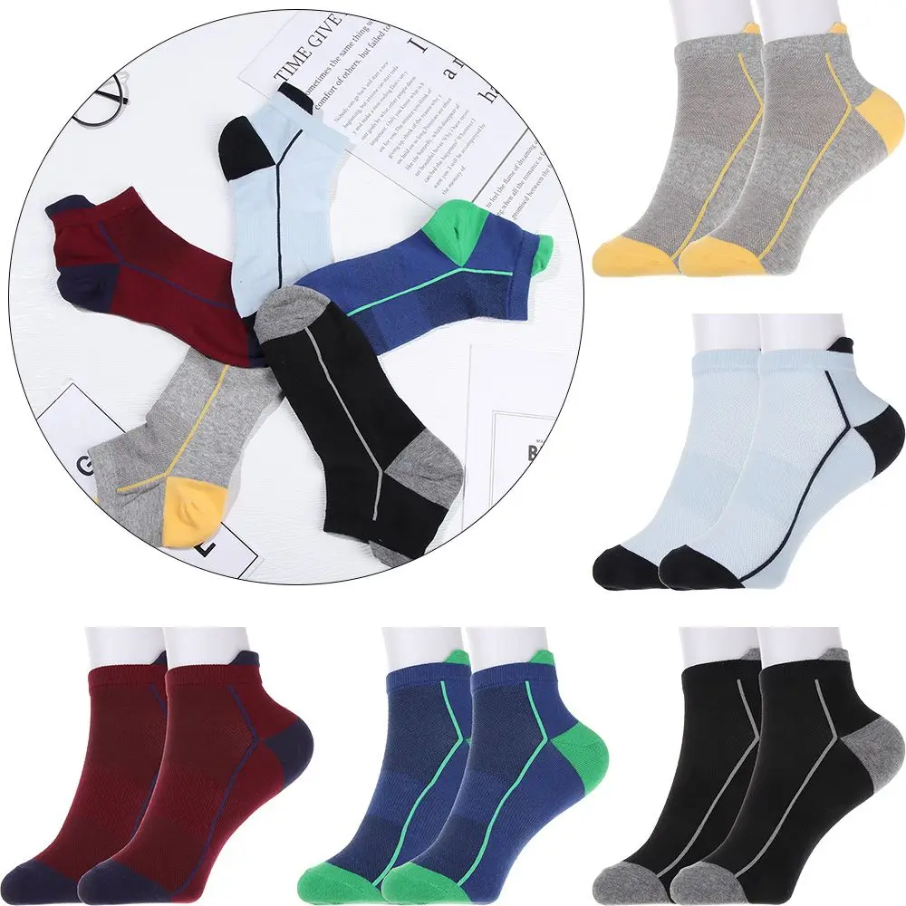 Модни бързо съхнещи чорапи до глезена, къси баскетболни тънки дишащи мъжки спортни чорапи от органичен памук3