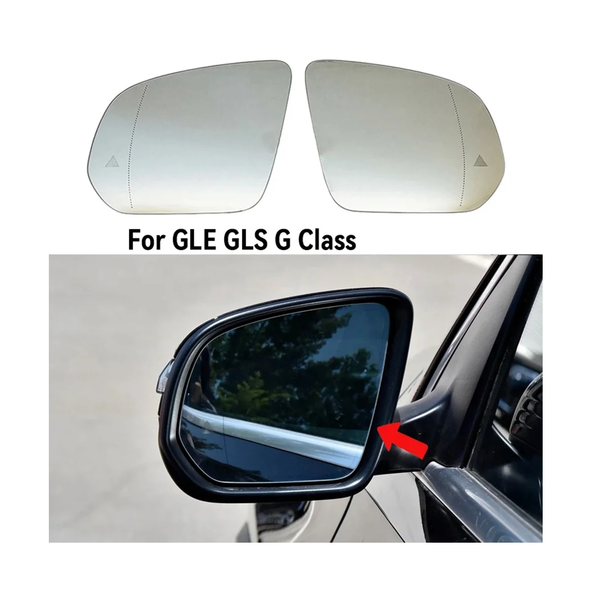 Стъкла огледала за Обратно виждане с Автоматична Сляпа зона с Топъл за Mercedes-Benz GLE W167 GLS 2020-G-Class W464 2019 - Дясно + Ляво5
