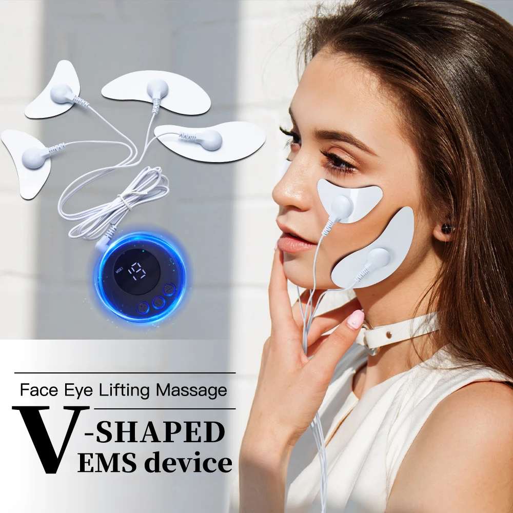 Устройство за красота на очите EMS Премахва бръчки, инструмент за стягане на кожата, V-образно устройство за лифтинг на лицето, лифтинг против бръчки0