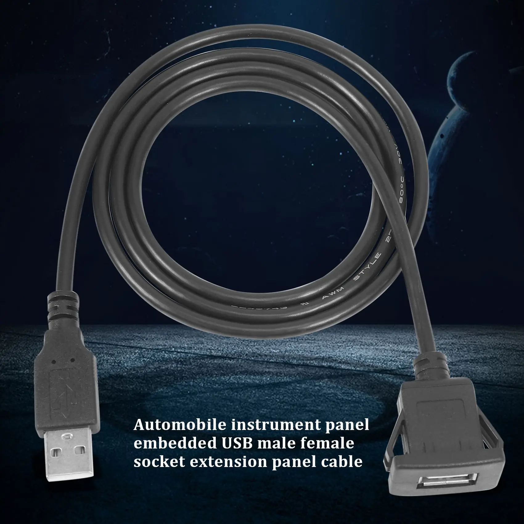 Автомобилна табло за скрит монтаж Кабел-USB удължителен кабел от щепсела в контакта 1 м0