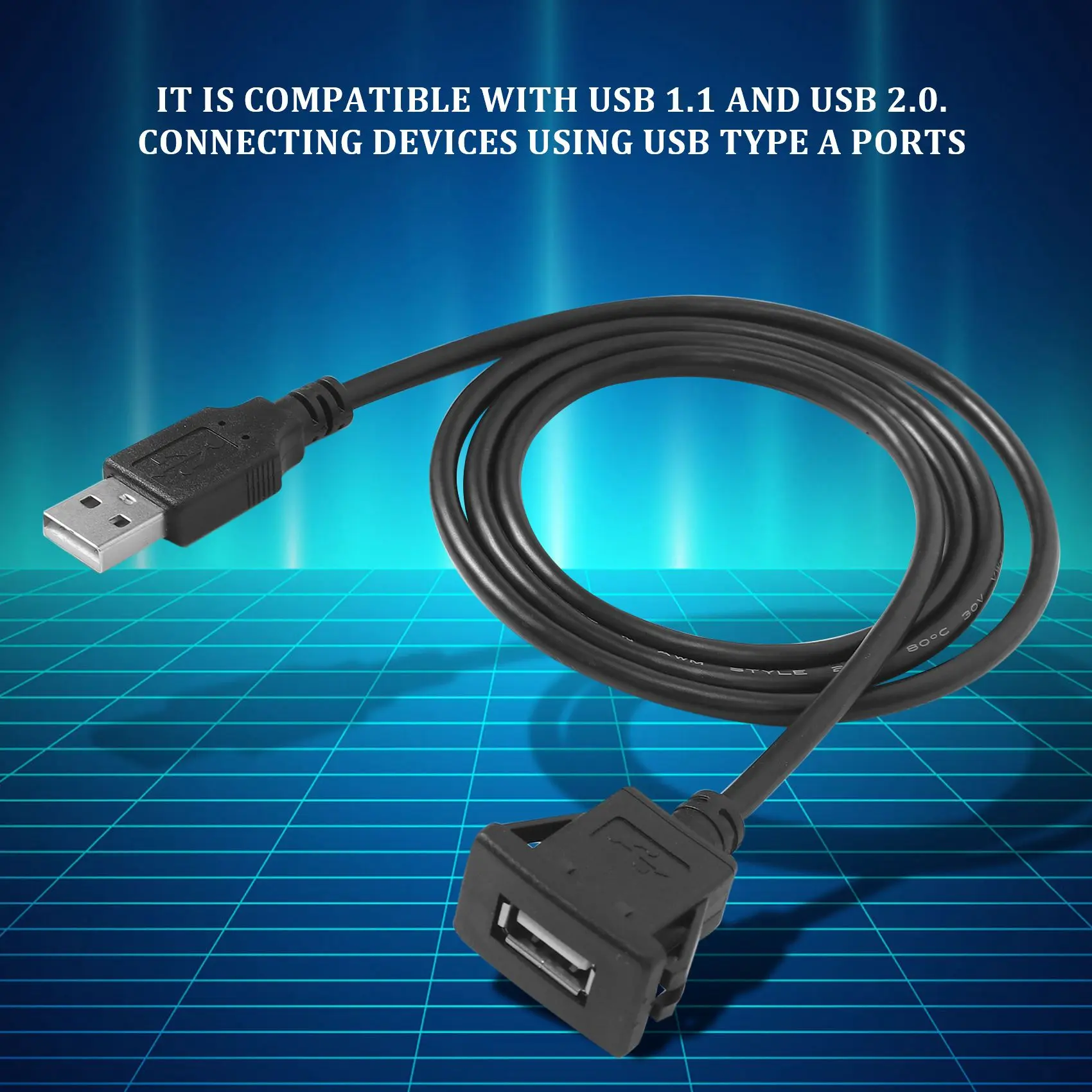 Автомобилна табло за скрит монтаж Кабел-USB удължителен кабел от щепсела в контакта 1 м5