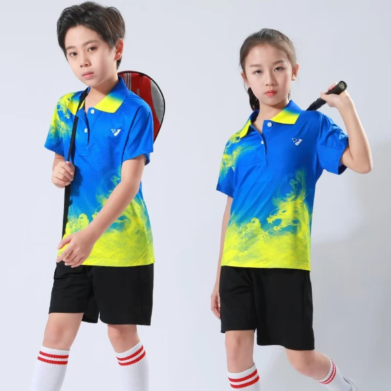 Детска тениска за тенис на маса, пинг-понг, бадминтон, спортни облекла, Бързосъхнеща кърпа високо Качество1