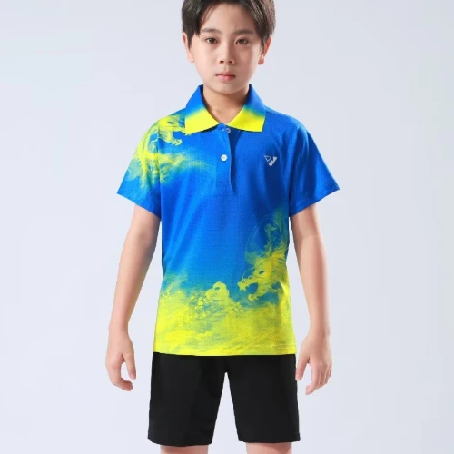 Детска тениска за тенис на маса, пинг-понг, бадминтон, спортни облекла, Бързосъхнеща кърпа високо Качество4