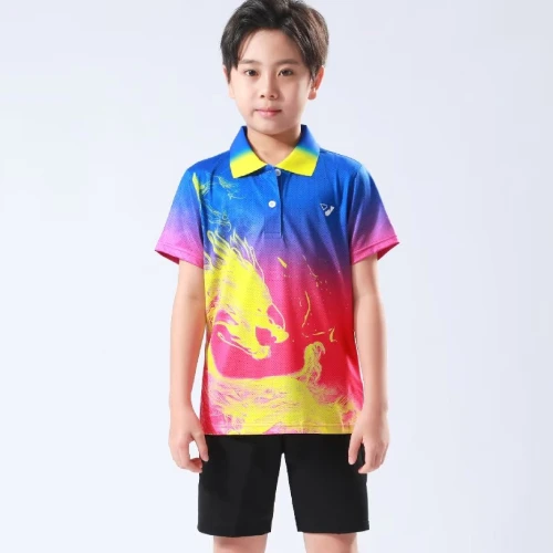 Детска тениска за тенис на маса, пинг-понг, бадминтон, спортни облекла, Бързосъхнеща кърпа високо Качество5
