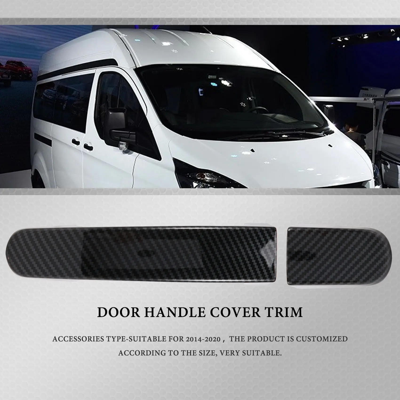 5шт Тампон върху Дръжката на вратата на Колата, за да Transit Tourneo Custom 2014-2020 Стикер На Дръжката на вратата от Въглеродни Влакна3