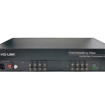 16-канален CVI/TVI/AHD коаксиален и оптичен конвертор HD video TVI, 5-мегапикселов оптичен видео-оптичен transceiver
