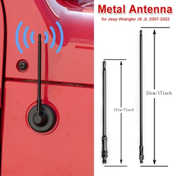 1бр 17 см/33 см Метална антена Промяна на Външността на Колата, Аксесоари За Антени на Jeep Wrangler JK JL 2007-2022