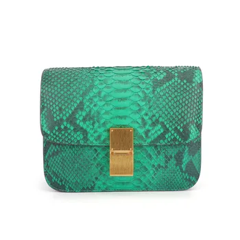 2023 Нова дизайнерска дамска чанта за през рамото от кожа на питон, естествена кожа, модни дамски чанти-месинджър, луксозна популярната малка чанта 50