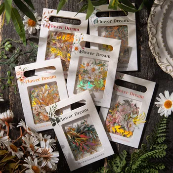 40 Листа Серия Flower Dream, Бронзирующее Растение, Материал за домашни любимци, Етикети, Творчески списание 