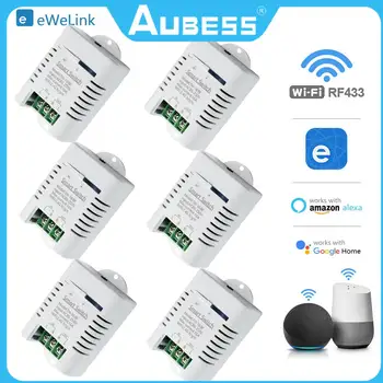 AUBESS WeLink TH-16 Умен Wifi ключ 16A контрол на температурата сензорът RF433 дистанционно управление е Съвместим с Алекса Siri