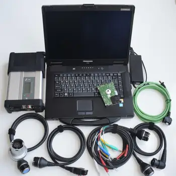 MB Star C5 SD се Свързва към лаптоп i5 CF52 V2022.12 HDD/SSD MB SD C5 Star Diagnosis Car & Truck инструмент за Диагностика 12/24 В