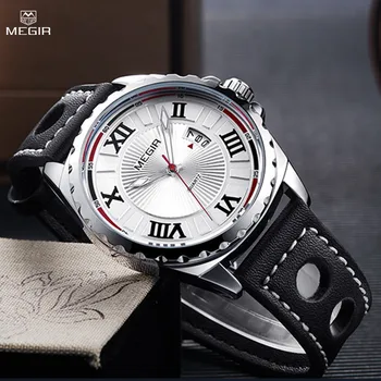 MEGIR Мъжки часовници най-добрата марка на луксозни спортни военни ръчен часовник Модерни ежедневни кварцови часовници от Дата Relogio Masculino 1019