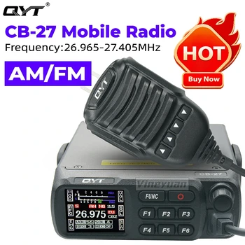 QYT CB-27 CB Радио 26,965-27,405 Mhz AM/FM 12/24 В, 4 W, екран LCD, късо Съединение, Гражданския обхват, Мультистандартное мобилно радио CB