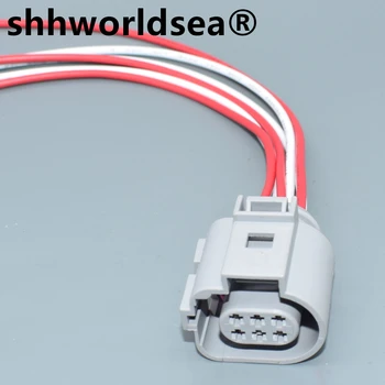 shhworldsea 6-Пинов конектор 1,5 мм 1J0973713G Автомобилен Конектор 1,5 Водоустойчив Автоматично Включете 1J0 973 713 G За VW