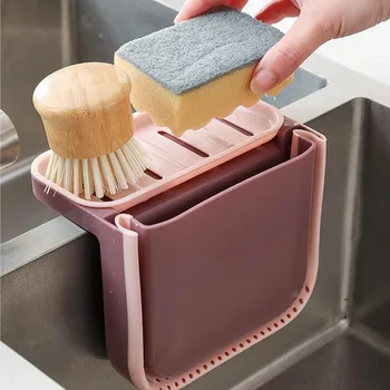 Youpin кошница за източване на мивки с вендузата, сгъваема мивка, подвесное кухненско кофа за боклук, кошница за съхранение на губчатых топки от стоманена тел, стойка за съхранение на