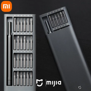 Комплект отвертки Xiaomi Mijia за ежедневна употреба, комплект с винтове 24 прецизен магнитни бита, алуминиева кутия, отвертка xiaomi smart home Kit