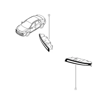 Ляво предни фарове за мъгла и дневни светлини 266005986R за Модели на Renault Fluence 2014 + Автомобилни led фарове за мъгла