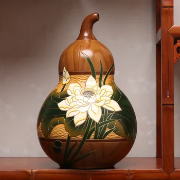 Нови керамични украса от тиква в китайски стил, ретро верандата, входна врата, малки бижута ръчна изработка