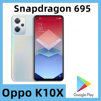 Оригинален Мобилен телефон Oppo K10X 5G Snapdragon 695 Android 12,0 Пръстови отпечатъци 6,59 