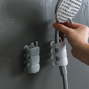 Силиконов държач за накрайник за душ, здрав многократна употреба подвижна ръчен душ, конзола за монтиране на присоске, за монтиране на стена за душ, принадлежности за баня,