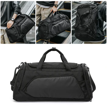 Чанта за жени, дамски чанти, мъжки раница с голям капацитет, водоустойчив модерен багажа на рамо с отделение за обувки
